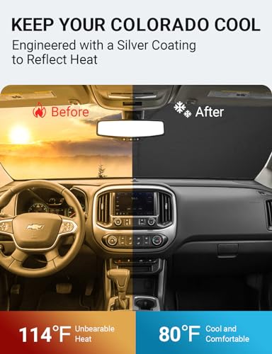 Custom Fit Car Windshield Sun Shade for 2015 (2015-2022 Colorado)