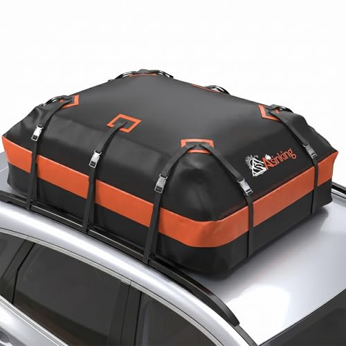 Car Roof Bag Rooftop top Cargo Carrier Bag 15 Cubic feet Waterproof for All Cars with (15 Cubic Feet)