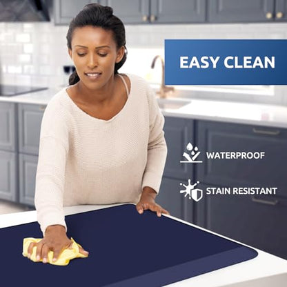0.8" Thick Kitchen Mat Cushioned Anti Fatigue Rug Comfort Floor Mats (Blue / 39"L x 20"W x 0.8"Th)