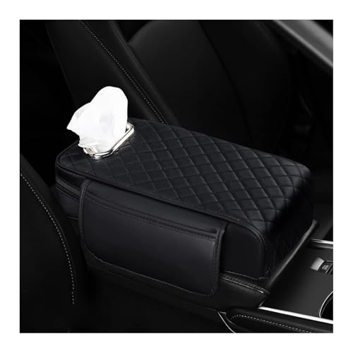 Memory Foam Car Armrest Cushion 2025 New Car Center Console Cushion Pad Car Truck Armrest Cover Auto Center Console Lid Center Armrest Cover Car Console Armrest Organizer Storage (Black)