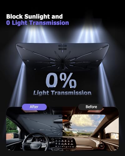 2026 2027 Equinox Windshield Sun Shade Umbrella Foldable UV Block Front Window Sunshade (Equinox 2019-2027 & Blazer 2019-2026)