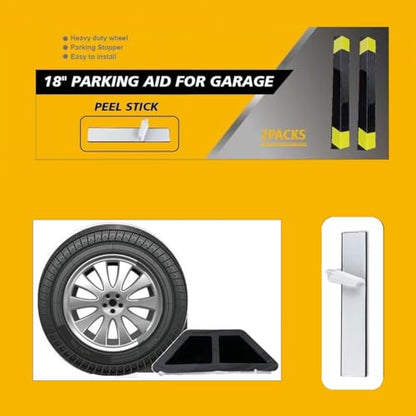 Heavy Duty Parking Aid for Garage (2 Pack 18"L x 1.25H)