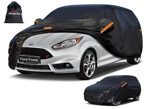 7 Layers Waterproof Hatchback Car Cover for Ford Fiesta 1989 (PE-Black / Custom Fit Ford Fiesta)