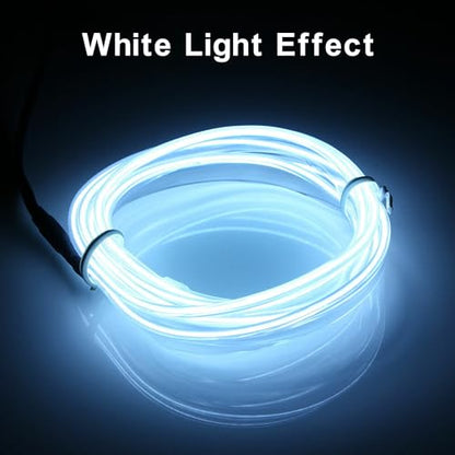 EL Wire Interior Car LED Lights (White / 5M/16.5FT)