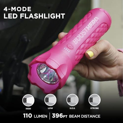 BoostHero Portable Car Battery Jump Starter (Pink)