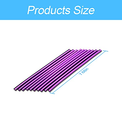 20PCS Waterproof Bendable Car Air Vent Trim Strips (Purple)
