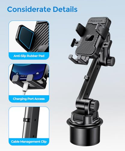 Cup Holder Car Phone Mount (Single Clamp)