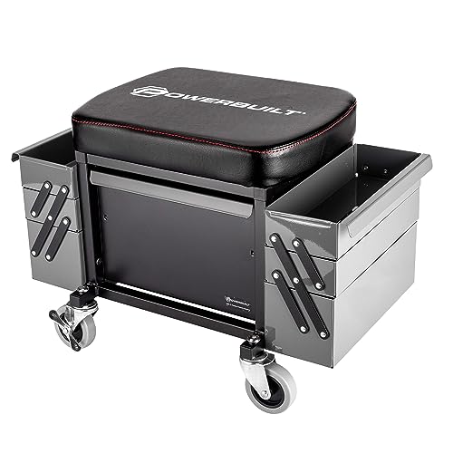Rolling Seat with Expandable Tool Trays (Expandable Tool Trays)