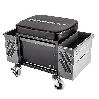 Rolling Seat with Expandable Tool Trays (Expandable Tool Trays)
