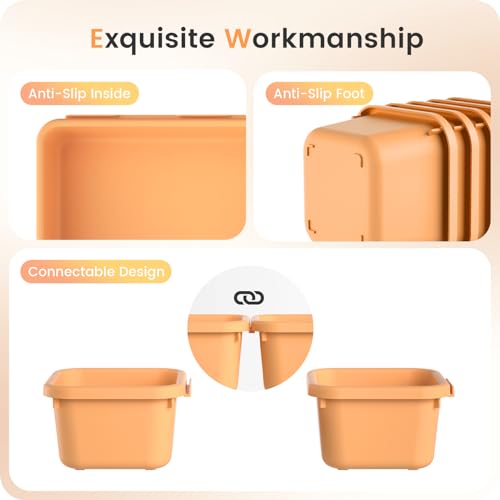 Tool Box Organizer Tray Divider Set Drawer Organizer (5 Size / Orange)