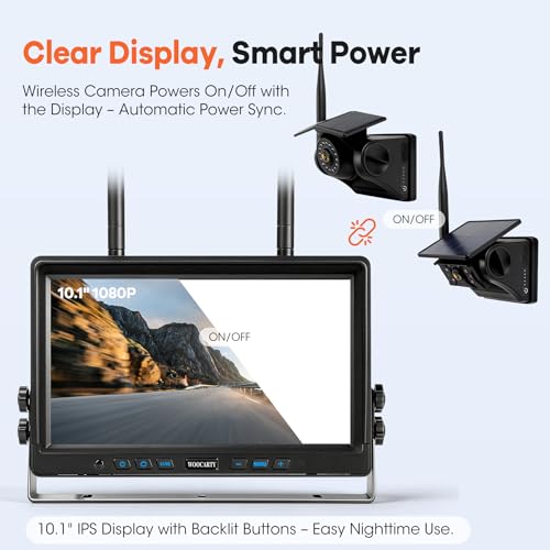 10.1" 2 Magnetic Solar Wireless Backup Camera (10 Inch)