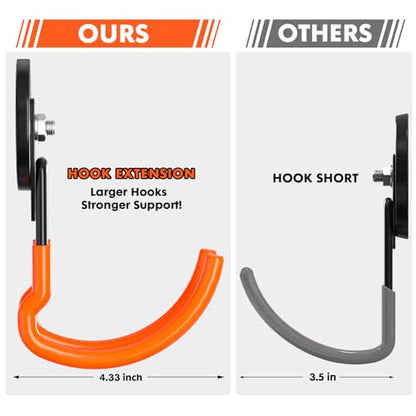 Magnetic Hooks Heavy Duty Storage Garage Magnet Hooks (Orange4pro)