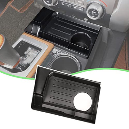 Center Console Organizer Tray ABS Black Multifunction Storage Box Fit for Toyota Tundra 2014