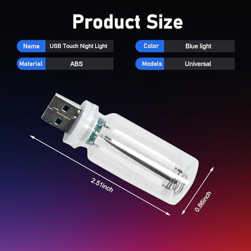 2PCS USB Night Light Bulb (Blue)