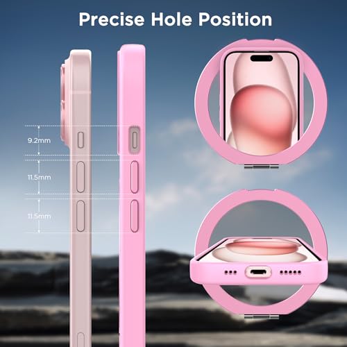 Magnetic Case for iPhone 15 with Stand (6.1" (for iPhone 15) / Pink)