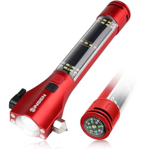 Car Window Breaker Seatbelt Cutter (Red / 8.3in)