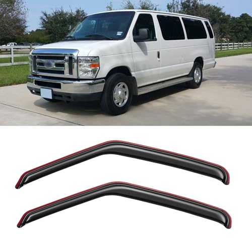 in Channel Window Visors Rain Guards for 2007 (2007-2014 Ford E-150/E-250/E-350/E-450)