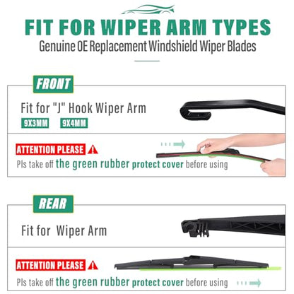 Windshield Wiper Blades Replacement for 2003 (22" 21" 14")