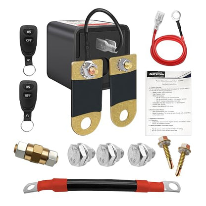3 8" Side Post Remote Battery Disconnect Switch 12V Battery Kill Switch for Car Truck UTV ATV Marine On (200A 3/8"Side Post Remote Disconnect Switch)
