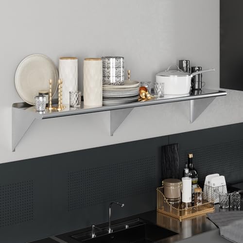 16 in. x 72 in. Stainless Steel Wall Mount Shelf (16 in. x 72 in.)