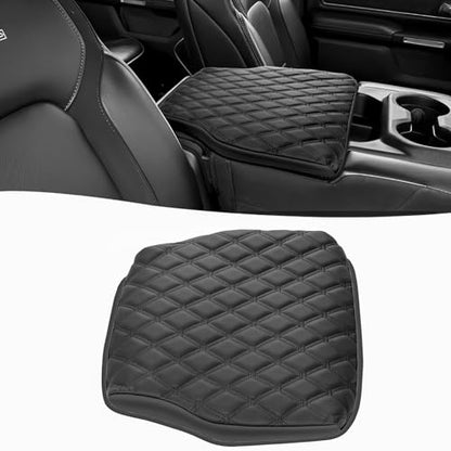 Custom Fit Center Console Cover for Dodge RAM 1500 (PVC Leather-Black / for Jump Seat 2019-2026 Ram 1500)