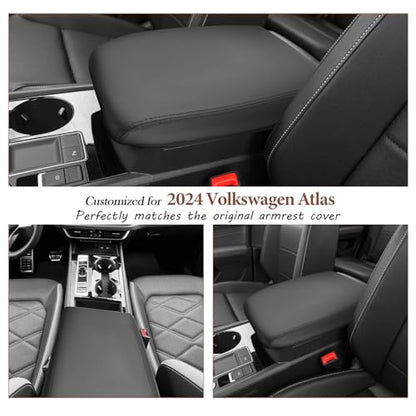 for 2024 2025 2026 Volkswagen Atlas Center Console Cover 2024 2025 2026 VW Atlas Armrest Cover Atlas SE (2024+ VW Atlas B)
