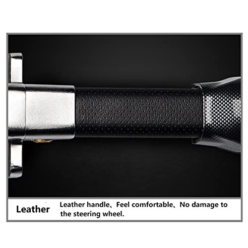 Steering Wheel Lock with Alarm and Light (Black + Silver)