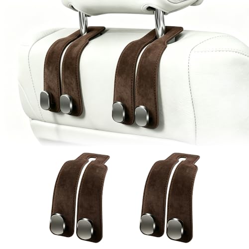 Car Headrest Hooks (Brown)