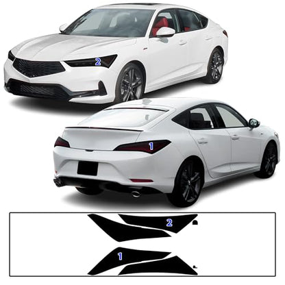 Full Headlight Taillight Tint Kit Compatible with Acura Integra 2023 (Full Kit / Dark Smoke)
