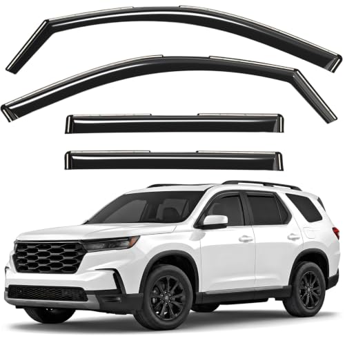 Window Deflectors Smoke Tinted in (For Pilot 23-26)