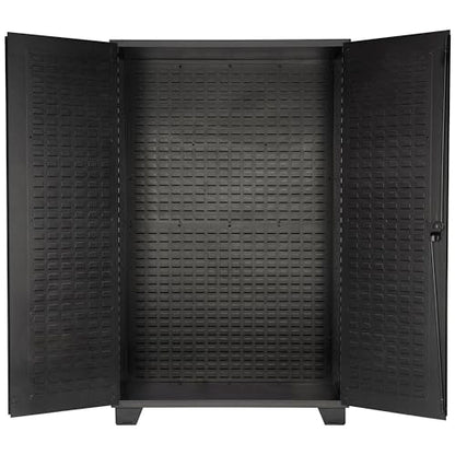 Tool Storage Cabinet with Bin Mounts (Red / 155 bins, 48" W x 24" D x 78" H)