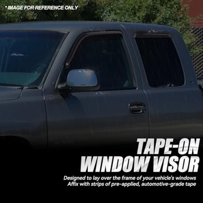 4PCS Tape On Window Visors for 1988 (88-00 Chevy/GMC C/K 1500-3500)