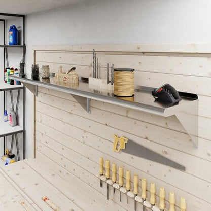 12 in. x 72 in. Stainless Steel Wall Mount Shelf (12 in. x 72 in.)