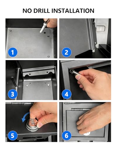 Center Console Safe Lock Box for Toyota 4runner 2025 2026 Accessories No Drill Anti (Toyota 4runner Safe Organizer)