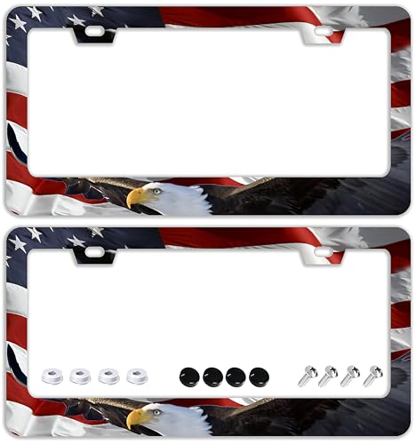 American Flag Eagle License Plate Frames (American Flag Eagle)