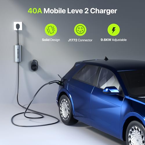 Level 2 EV Charger 40A J1772 Connector 9.6KW Electric Car Charger (14-50 plug j1772 connector)