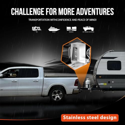 Adjustable Trailer Hitch (Silver Dual Ball / 2 inch - 6 inch Drop)