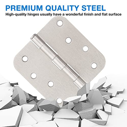 18 Pack Door Hinges 4 Inch Brushed Nickel 5 (Satin Nickel-4 in / 18 Pack)