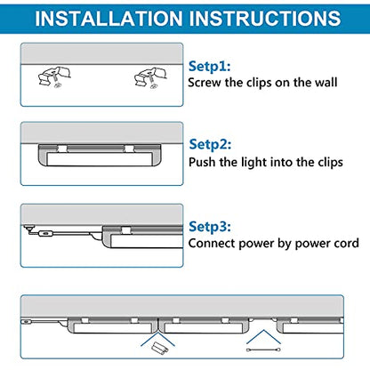 20 Pack 8FT LED Shop Light Fixture (20 Count (Pack of 1))