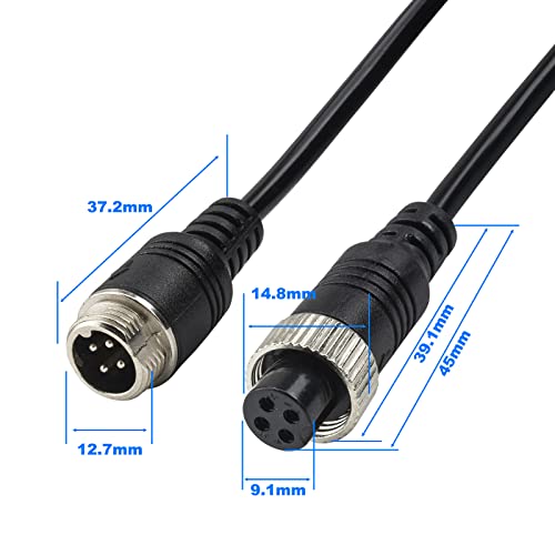 Car 4 Pin Aviation Video Extension Cable 50FT (50Ft/15M)