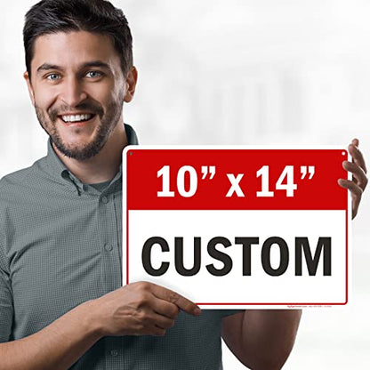 Custom Sign Custom Sign for Business (Header - Horizontal / 10x14 - Aluminum)