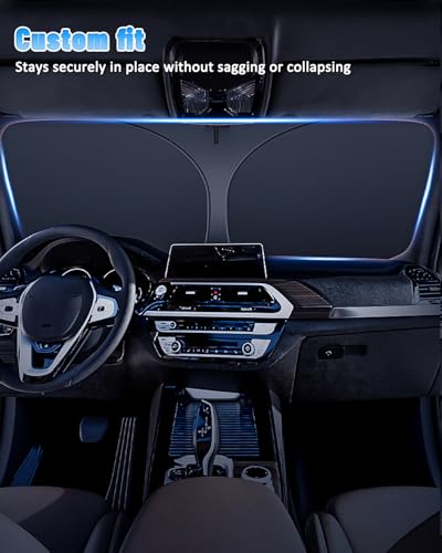 American Flag Car Windshield Sun Shade Compatible with Subaru Outback Wagon 2015 (for Subaru Outback 2015-2019 - USA Flag)