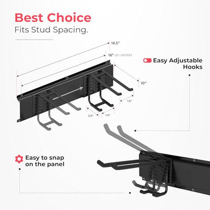 Garage Wall Organizer (Black / 96" (0 Shelves))
