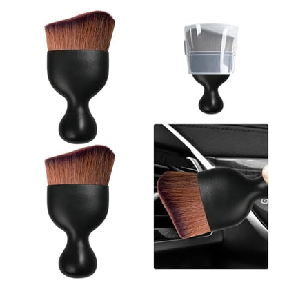 2 PCS Car Detailing Brush (Dark Brown / 2 PCS)