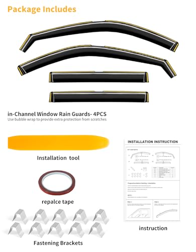 Window Visors Rain Guards for Toyota Grand Highlander 2024 (Fit for 2024-2026 Toyota Grand Highlander)