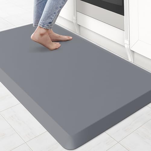 0.8" Thick Kitchen Mat Cushioned Anti Fatigue Rug Comfort Floor Mats (Grey / 36"L x 22"W x 0.8"Th)