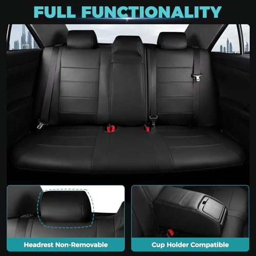 Custom Seat Covers for Toyota Camry 2012 (Black / 2012-2017 Camry L LE XLE)