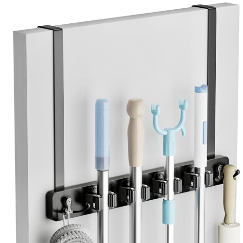 Broom Holder Door Mount (Black)