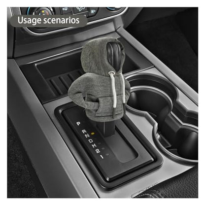 Car Gear Shift Hoodie Auto Shifter Knob Cover (Gray / 1 Pcs)