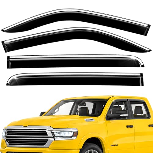 Extra Durable Window Deflectors Chrome Trim Tape (For Dodge RAM 19-26)